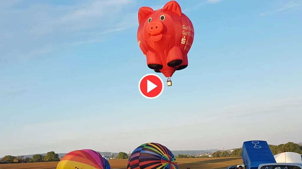 German Cup: Heißluftballone bei Sonnenaufgang an der Pforzheimer Hafnerwiese