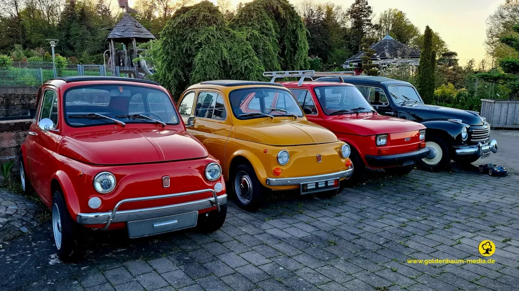 Kleine Fiats aus diversen Jahrgängen - vom Topolino zum Fiat 500
